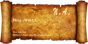 Ney Anett névjegykártya